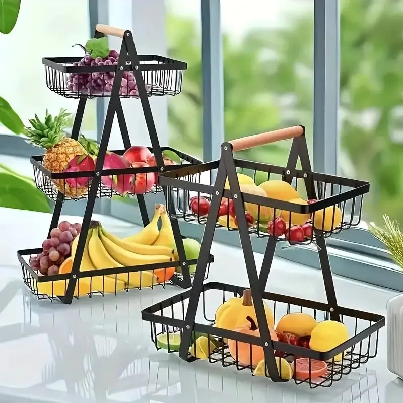 Metal Fruit Basket Organiser - Stylish Storage