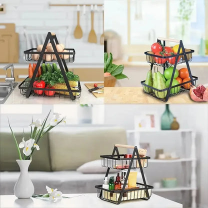 Metal Fruit Basket Organiser - Stylish Storage