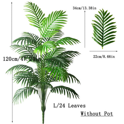Large Artificial Palm Tree Monstera Branch