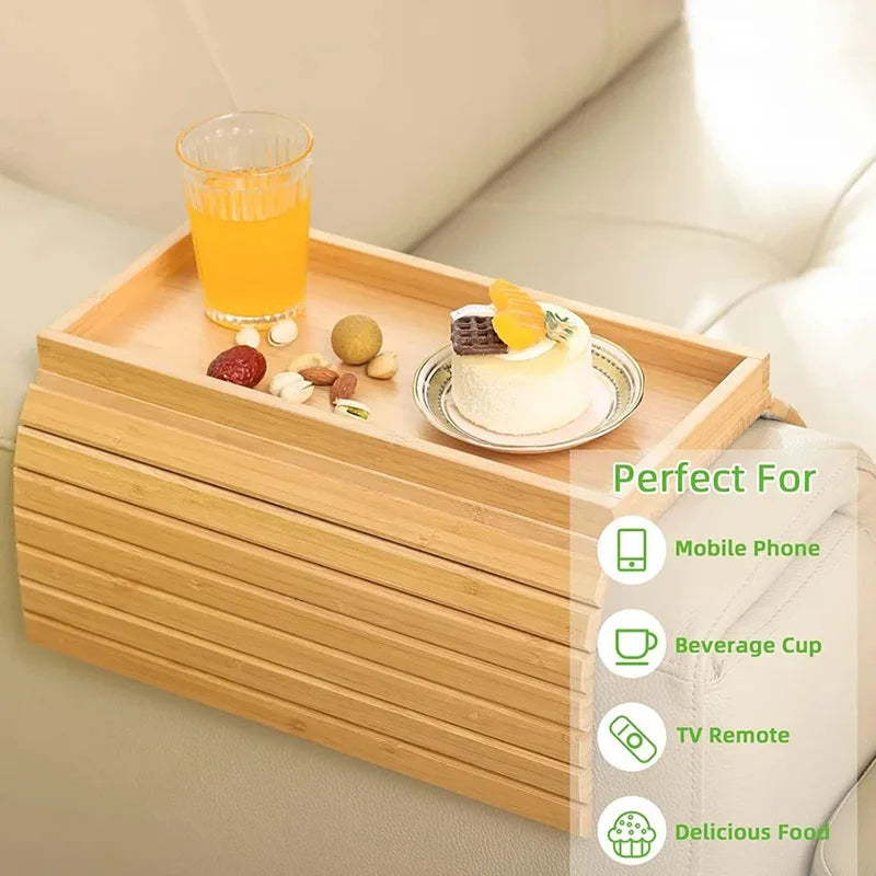 Bamboo Armrest Tray for Stylish Home Decor