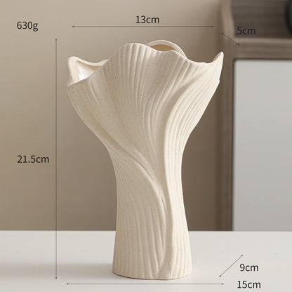 Nutshell Ceramic Conch Design Vase - Elegant Nordic Home Decor