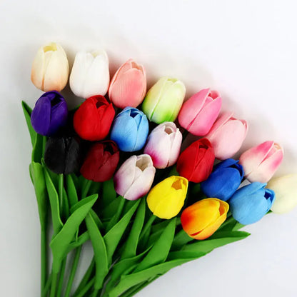 Nutshell Realistic Artificial Tulip Bouquet for Home Decor