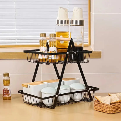 Metal Fruit Basket Organiser - Stylish Storage