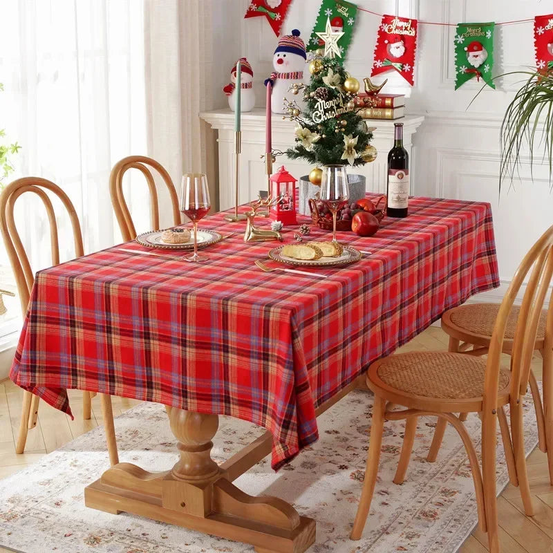 Christmas Plaid Tablecloth for Festive Decor