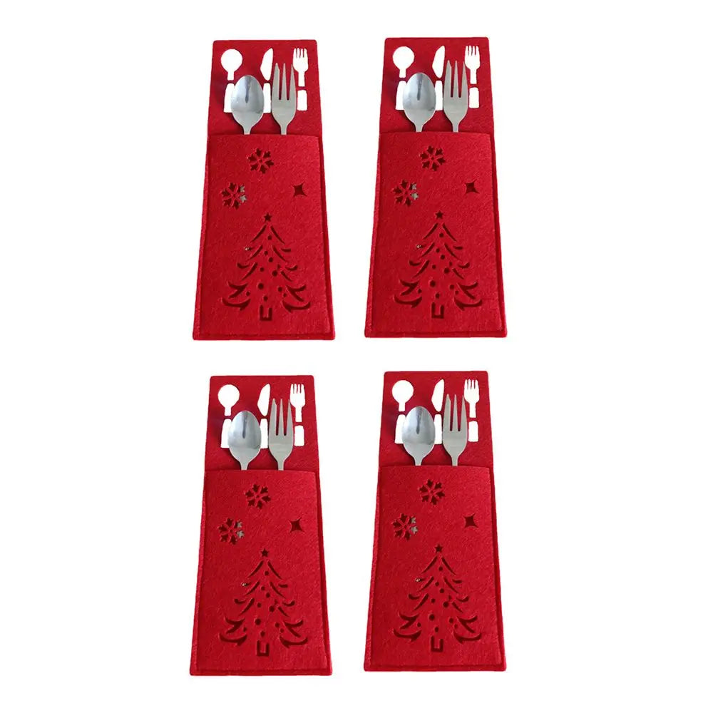 Christmas Cutlery Holder - Festive Table Decor