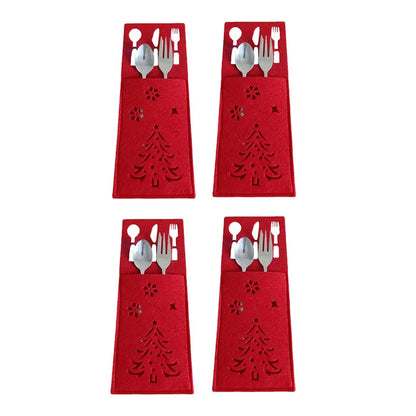 Christmas Cutlery Holder - Festive Table Decor