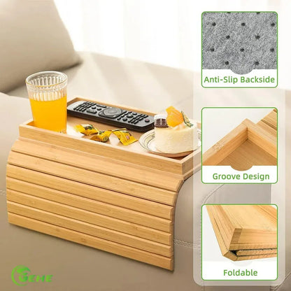 Bamboo Armrest Tray for Stylish Home Decor