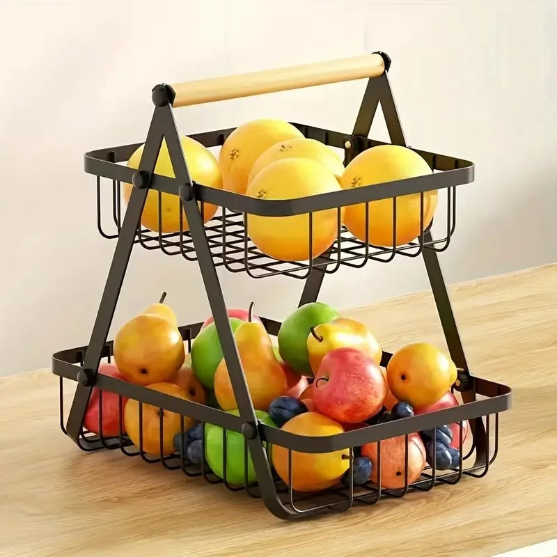 Metal Fruit Basket Organiser - Stylish Storage