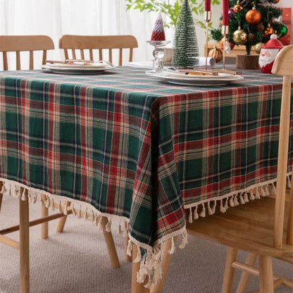 Christmas Plaid Tablecloth for Festive Decor