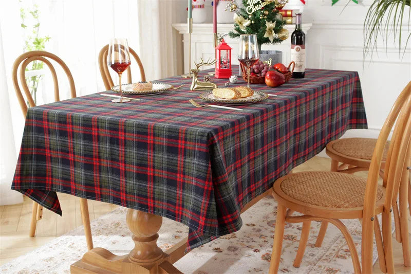 Christmas Plaid Tablecloth for Festive Decor