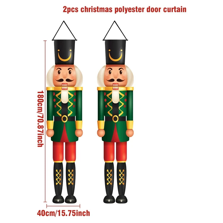 Christmas Hanging Door Banner with Gingerbread Design