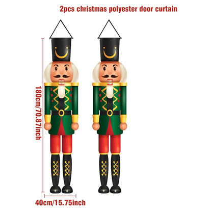 Christmas Hanging Door Banner with Gingerbread Design