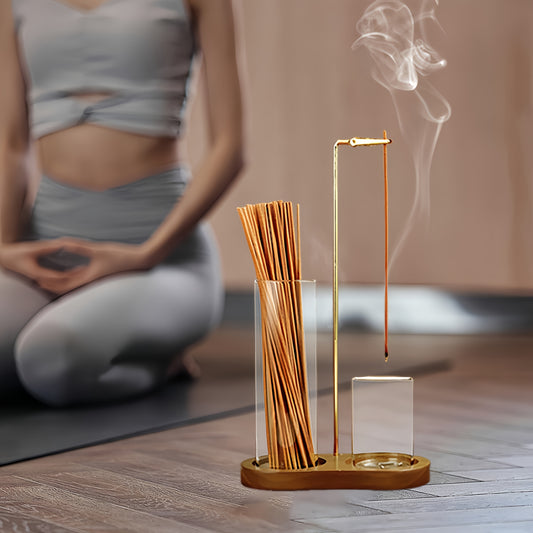 Nutshell anti-ash incense holder with storage, designed to enhance relaxation and keep your space tidy