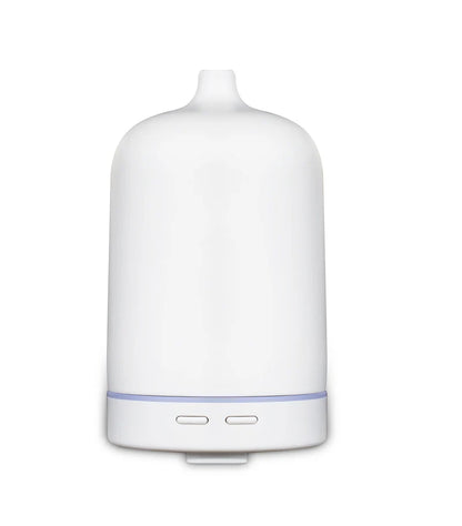Nutshell Aroma Natural Ceramic Diffuser - White with sleek modern design and simple controls
