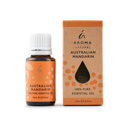 Nutshell Aroma Natural Australian Mandarin Essential Oil 15mL bottle with packaging
