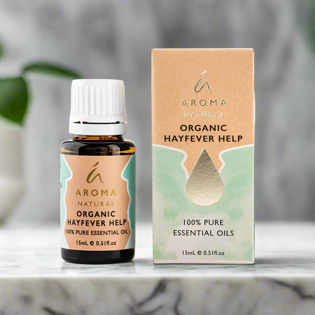 Nutshell Essential Oil Blend Organic Hayfever Help 100% pure natural aromatherapy oil 15ml bottle and box