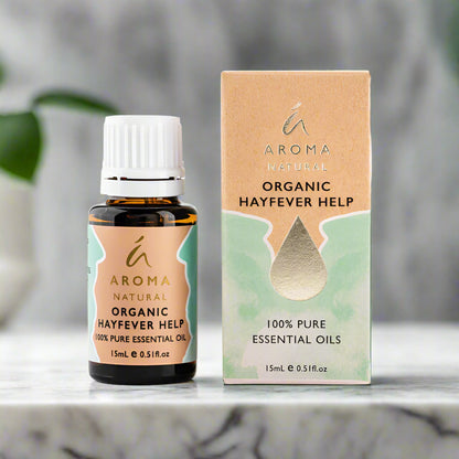 Nutshell Essential Oil Blend Organic Hayfever Help 100% pure natural aromatherapy oil 15ml bottle and box