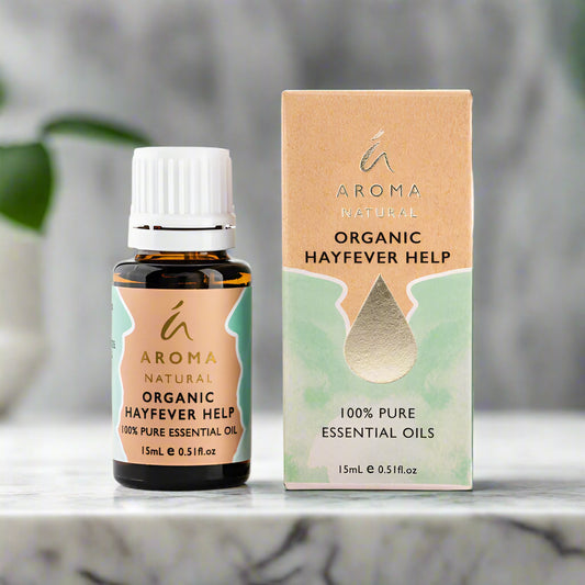 Nutshell Essential Oil Blend Organic Hayfever Help 100% pure natural aromatherapy oil 15ml bottle and box