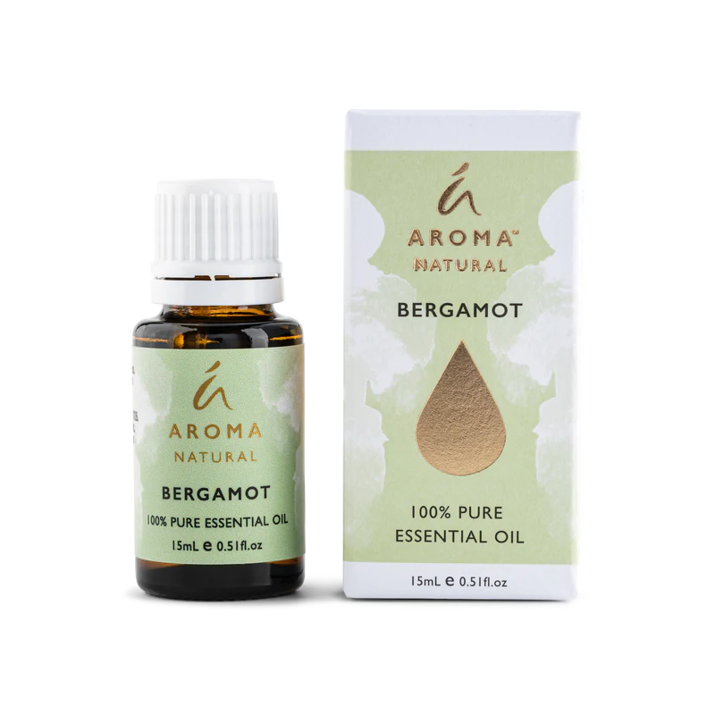 Nutshell Pure Essential Oil bergamot 15ml bottle with green and white packaging