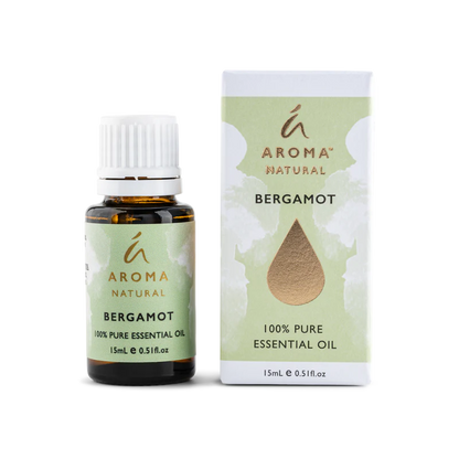 Nutshell Pure Essential Oil bergamot 15ml bottle with green and white packaging