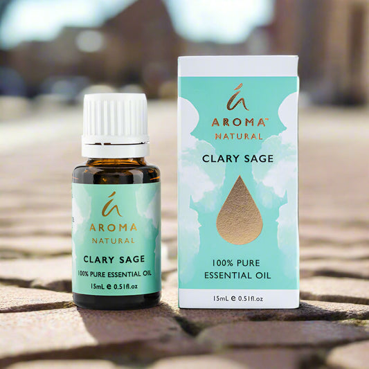 Nutshell Aroma Natural Clary Sage Pure Essential Oil 15ml bottle with box packaging