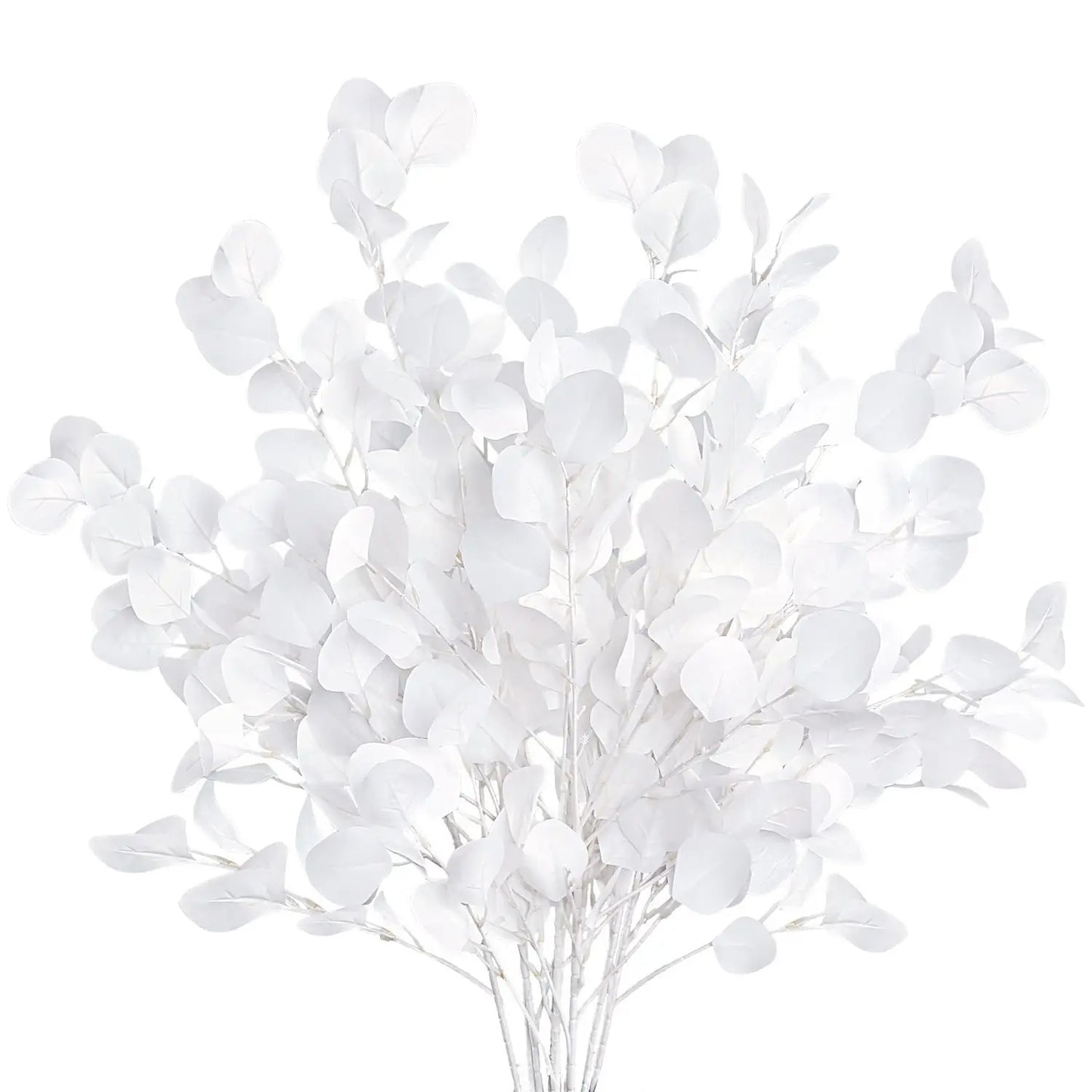 Artificial eucalyptus bouquet with white leaves perfect for home decor and arrangements