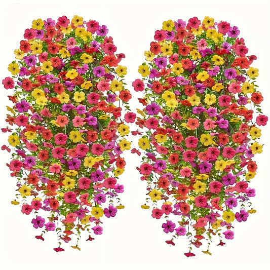 Nutshell artificial hanging orchids in vibrant colors for home decoration and floral arrangements
