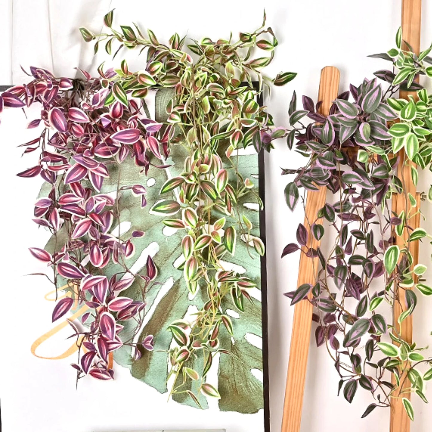75cm Artificial Vines Leaves in vibrant colors perfect for home decor and indoor greenery