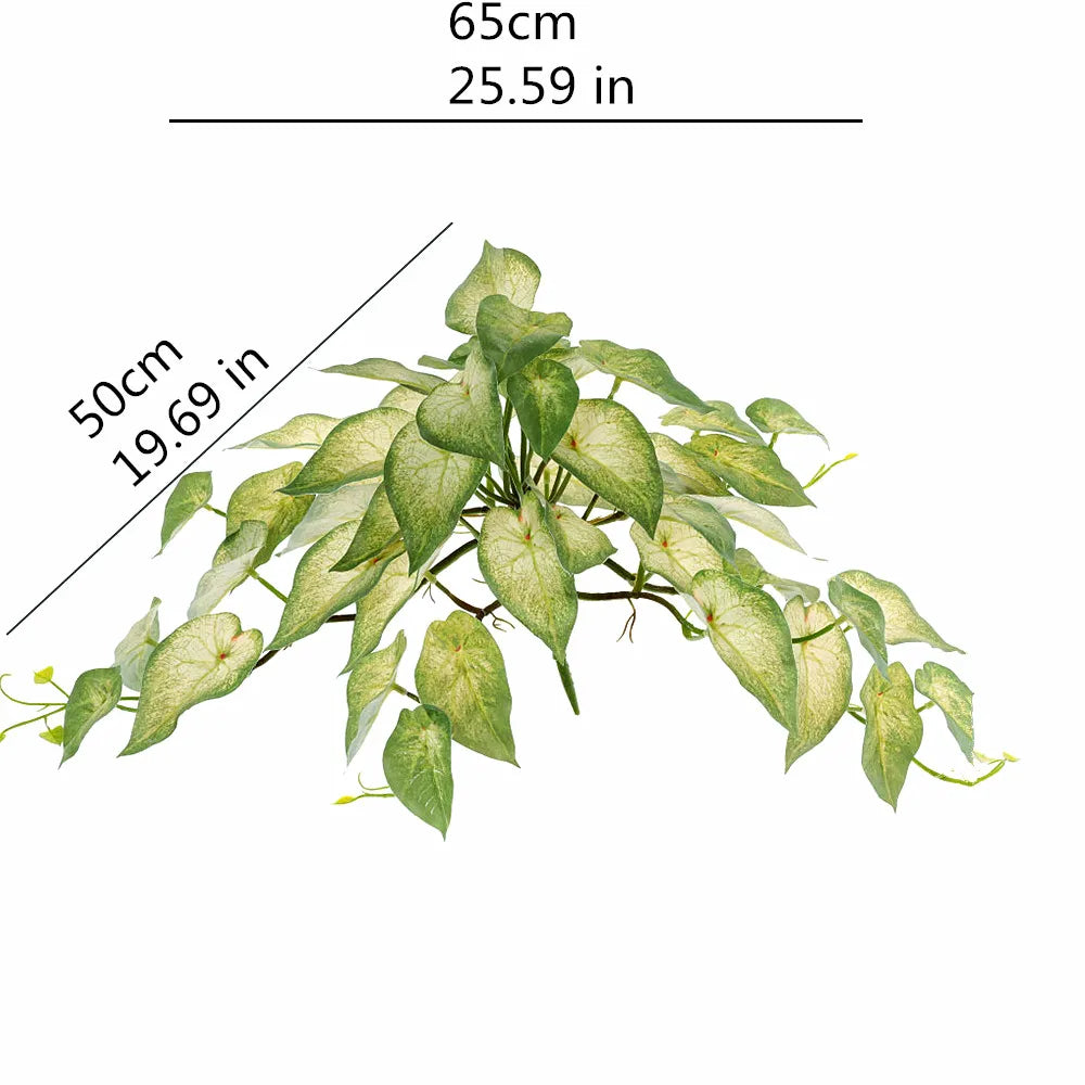 Nutshell Artificial Vines Leaves in Green, 65cm long for home or office decoration