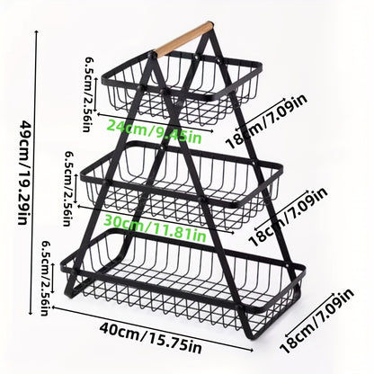 Metal Fruit Basket Organiser - Stylish Storage