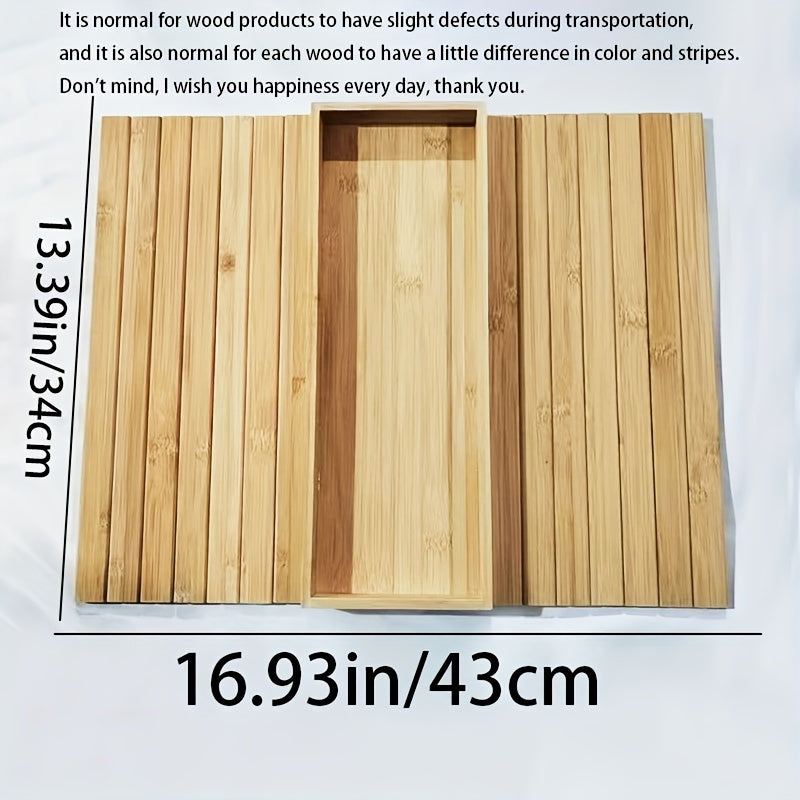 Nutshell Bamboo Armrest Tray in natural finish with dimensions 16.93in by 13.39in for versatile use