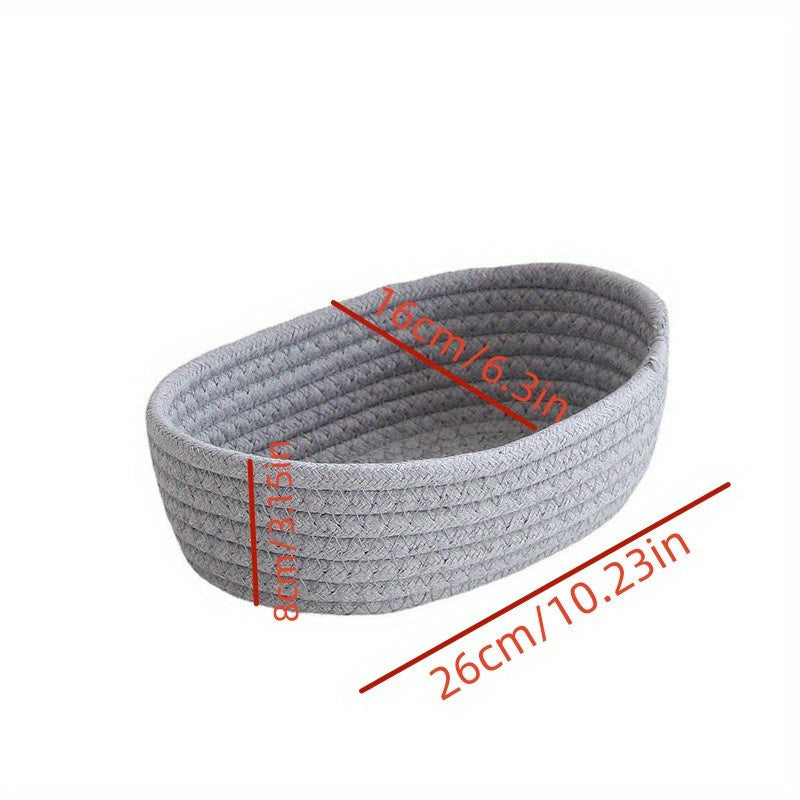 Nutshell stylish basket storage organizer in soft gray for home decor and organization