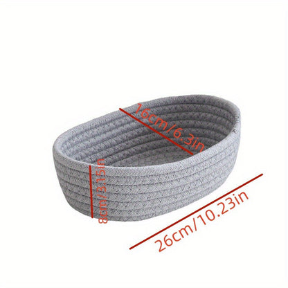 Nutshell stylish basket storage organizer in soft gray for home decor and organization