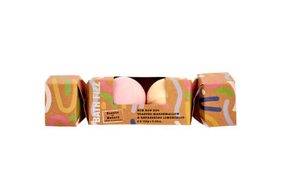 Nutshell Bath Fizz Bon Bon Gift Set with Toasted Marshmallow and Lemongrass Scented Bath Bombs