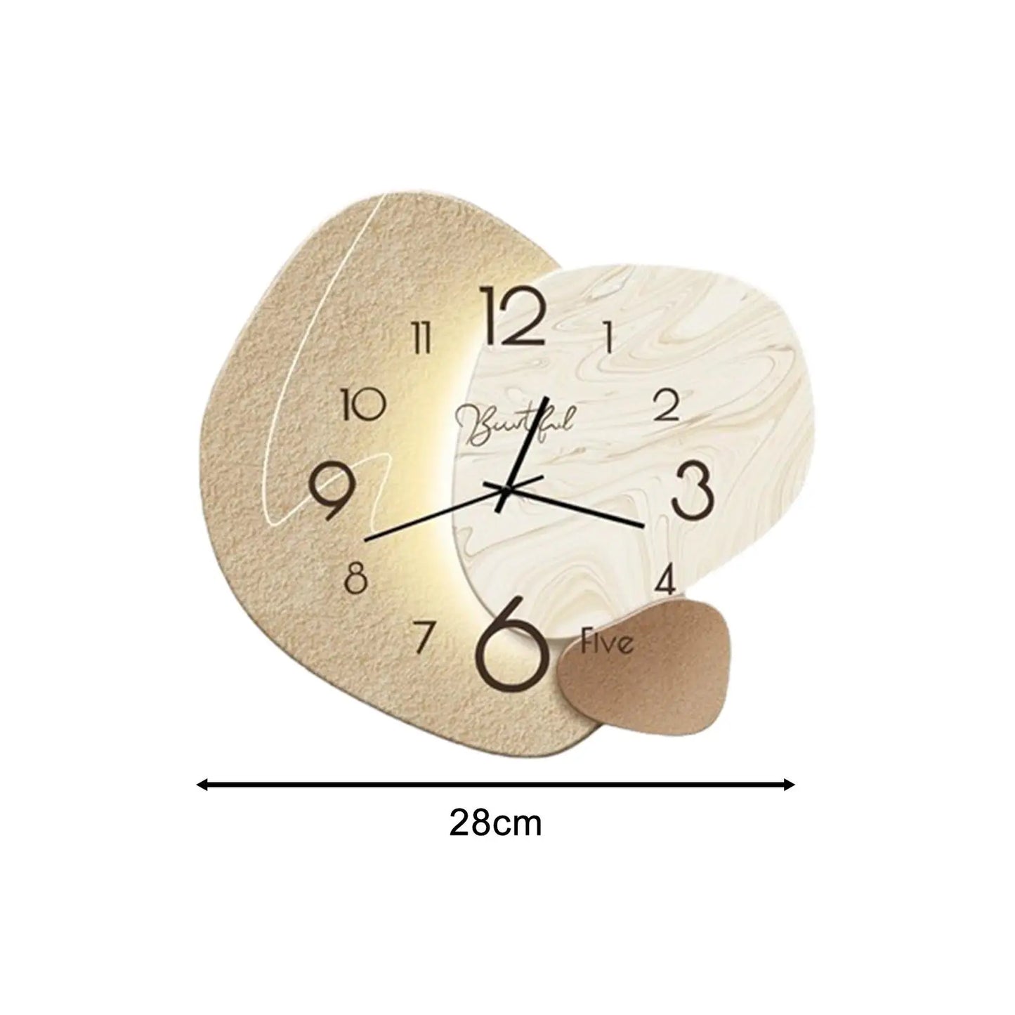 Nutshell Nordic wall clock with a unique design and modern numerals for stylish home decor