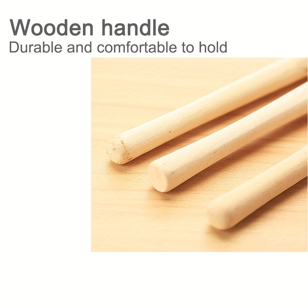 Close-up of wooden handles for durability and comfort on Black 3 Tier Wooden Pot Plant Stand Storage Rack