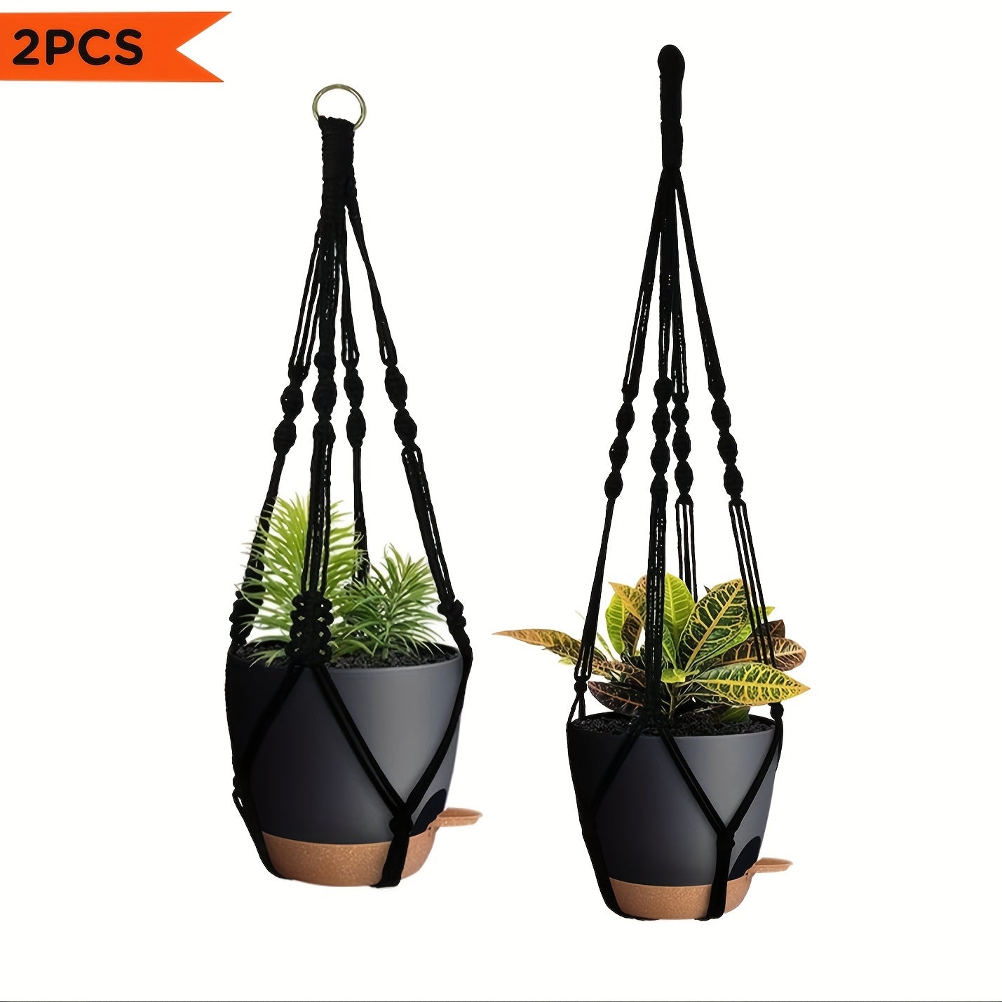 Nutshell Boho Macrame Plant Hangers Self-Watering Hanging Baskets with elegant design for indoor plants