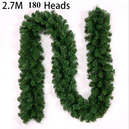 2.7M Christmas Garland with 180 heads for festive holiday decorations
