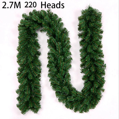 2.7M Christmas Garland with 220 heads for festive holiday decorations