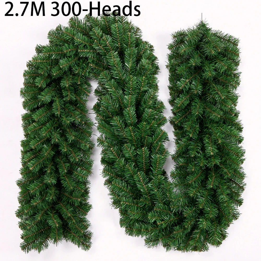 Nutshell 2.7M Christmas Garland with 300 Heads for Holiday Decorations