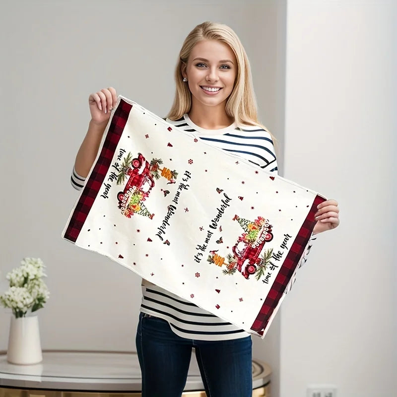 Nutshell Christmas kitchen towels set featuring festive designs and cheerful quotes for holiday decor