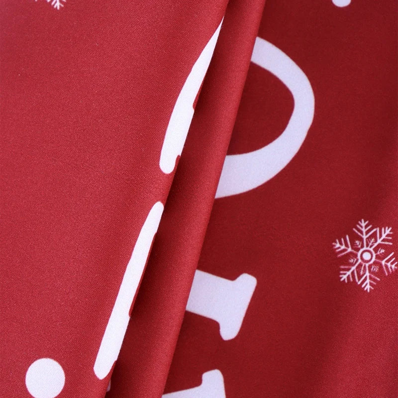 Red Christmas Pillow Covers with White Snowflakes and Festive Lettering for Holiday Decor