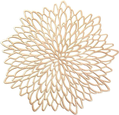 Nutshell Christmas placemats in elegant floral design for festive dining table decoration