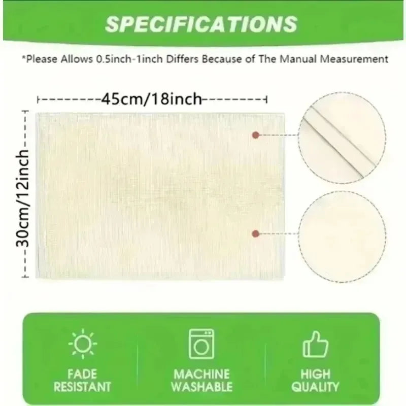 Christmas Plaid Placemats in beige and red for festive dining, machine washable and fade resistant
