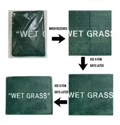 Nutshell Christmas rug featuring a humorous 'Wet Grass' design perfect for holiday decor