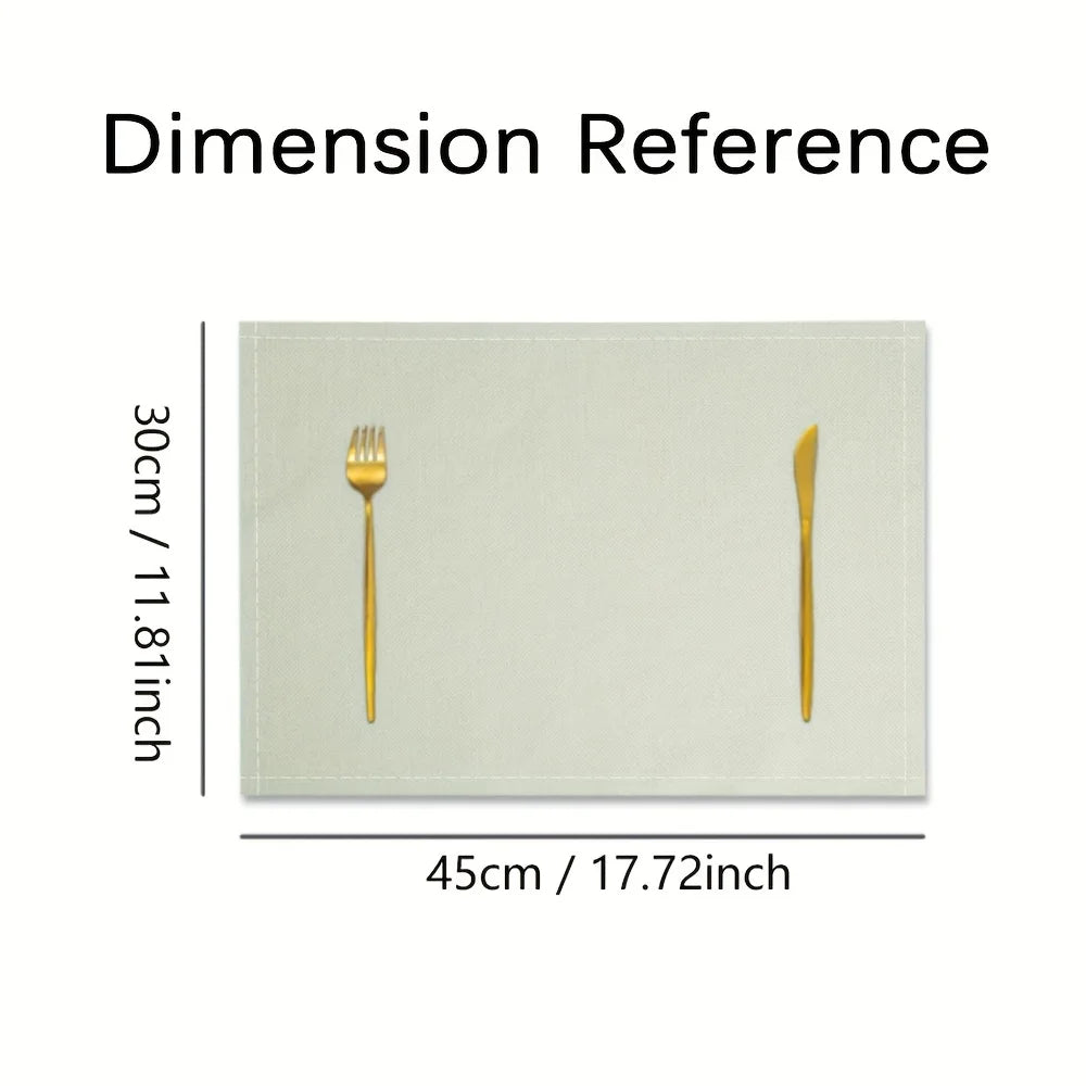 Nutshell Christmas tree placemats set featuring elegant design for holiday dining decor