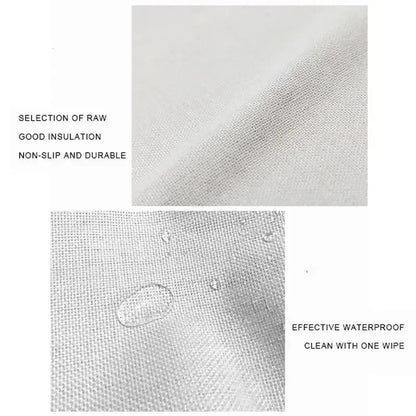 Christmas tree placemats set featuring waterproof fabric for easy cleaning and durable insulation