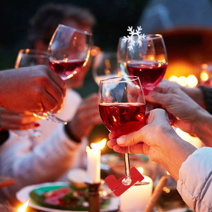 Nutshell Christmas wine glass charms set for festive gatherings and celebrating with friends