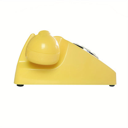 Nutshell Yellow Corded Retro Phone with Classic Design and Improved Functionality