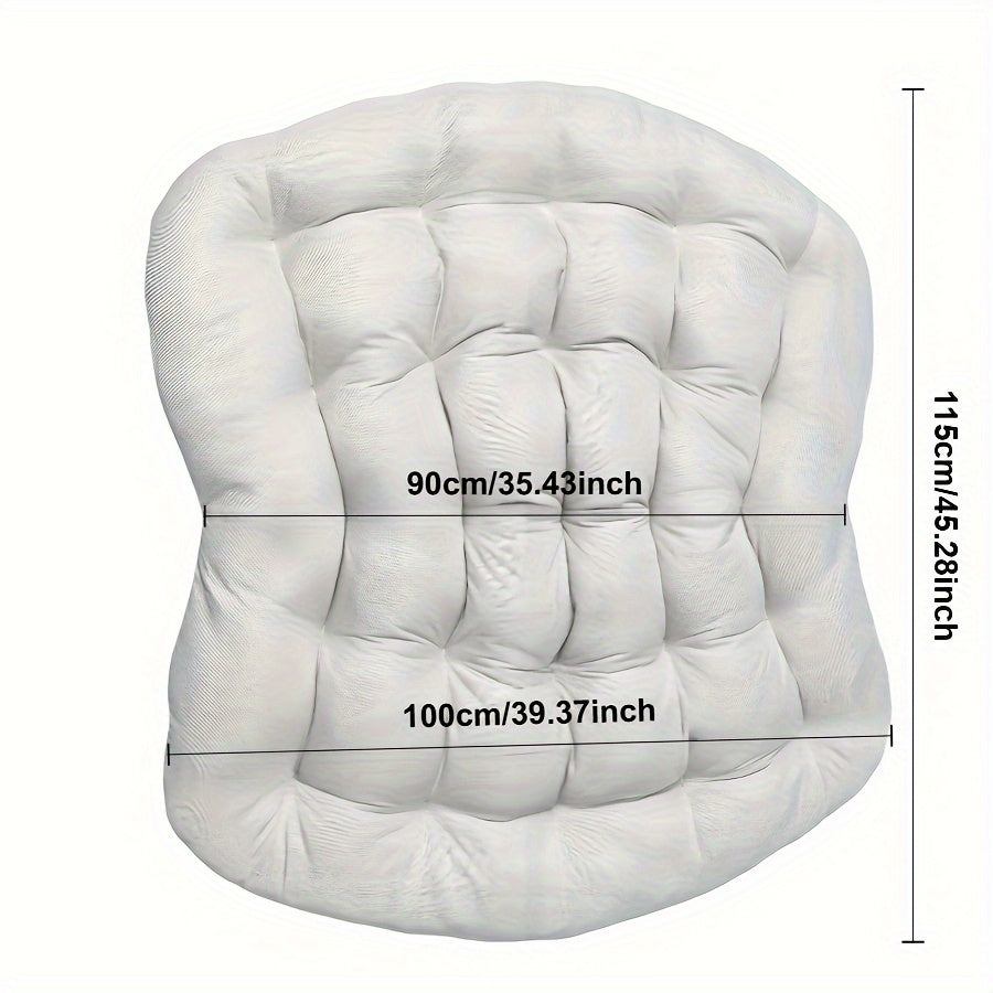 Nutshell white tufted comfortable patio chair cushion plush thick seat pad 90 cm by 100 cm by 115 cm
